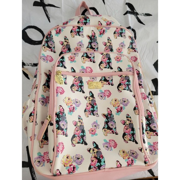 Betsey Johnson French Bulldog Full Size Backpack - Picture 10 of 12